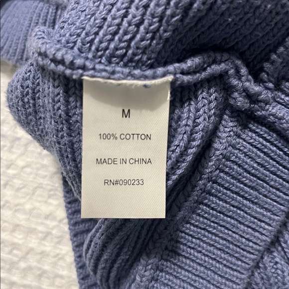 Women’s La Hearts Slate Blue Ribbed Sweater - Picture 5 of 5